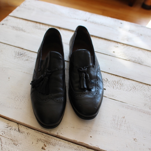 Black leather loafers with tassel - Picture 2 of 7
